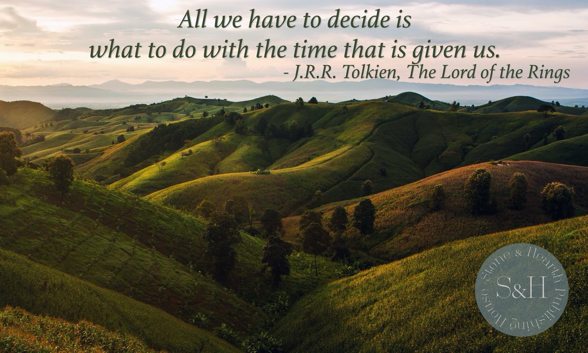 stoneandhearth's tweet photo. Wise words to be pondering!

"All we have to decide is what to do with the time that is given us..." - J.R.R. Tolkien, The Lord of the Rings

#MondayMorning #MondayMotivation #mondaythoughts #readers #Authors #illustrators #ChildrensBooks #publishers #Writers #ReadMore #Tolkien https://t.co/Bra0crM9qc