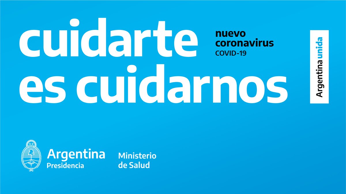Respetá el aislamiento social, preventivo y obligatorio.
#ArgentinaUnida
#CuidarteEsCuidarnos