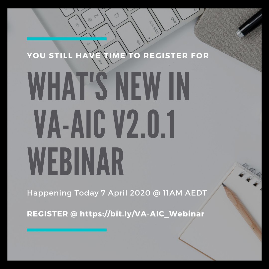 VAworldwide's tweet image. Today&apos;s the day! We&apos;ll be going live in just a few hours to share what&apos;s new in VA-AIC v2.0.1 along with helpful tips and tricks to get the most out of your #ibm #i2 #analystsnotebook investment. Register at bit.ly/VA-AIC_Webinar to attend today&apos;s session!