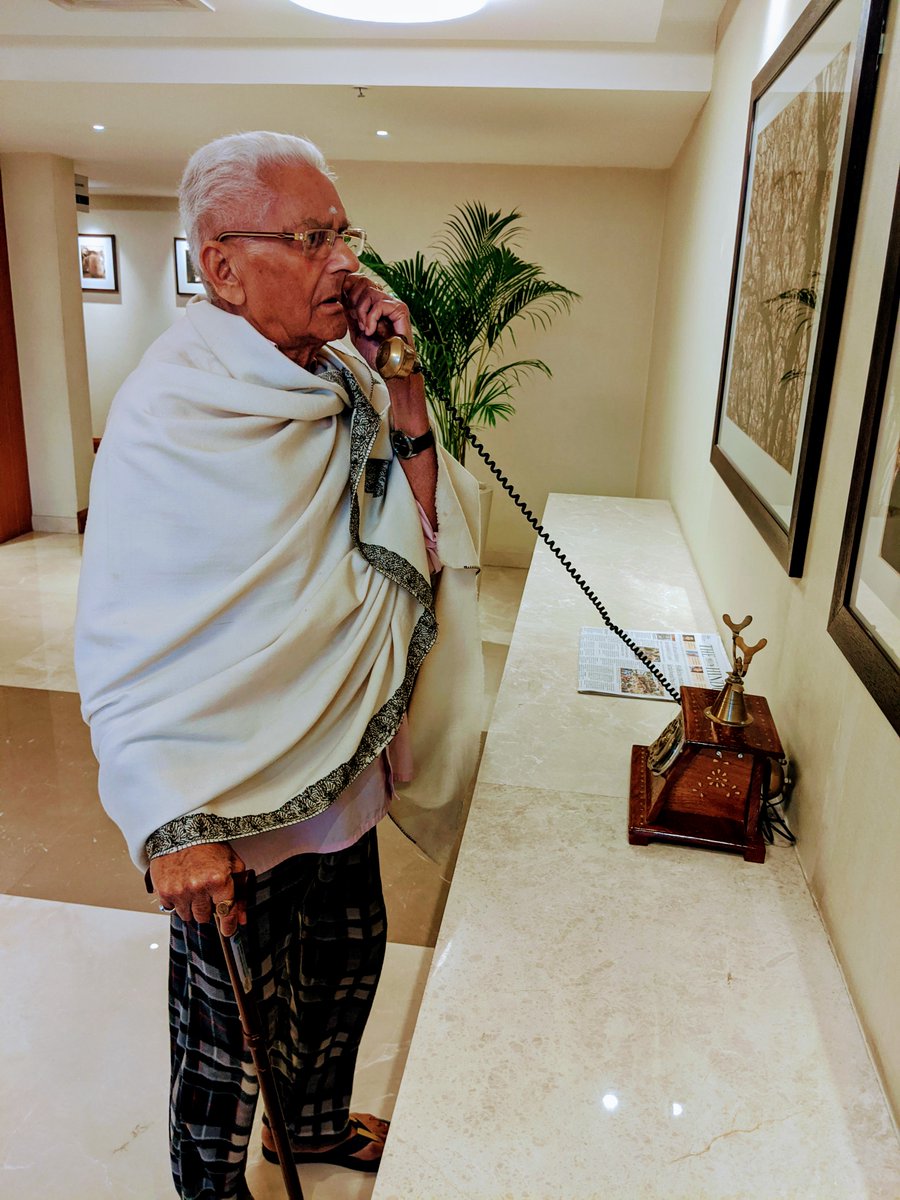 At a hotel recently, I took him to a fancy tea room where he wanted to have “chinese tea” -- all his life he’s only ever had the regular indian “chai”. Didn’t like it, so here he is trying to file a formal grievance.