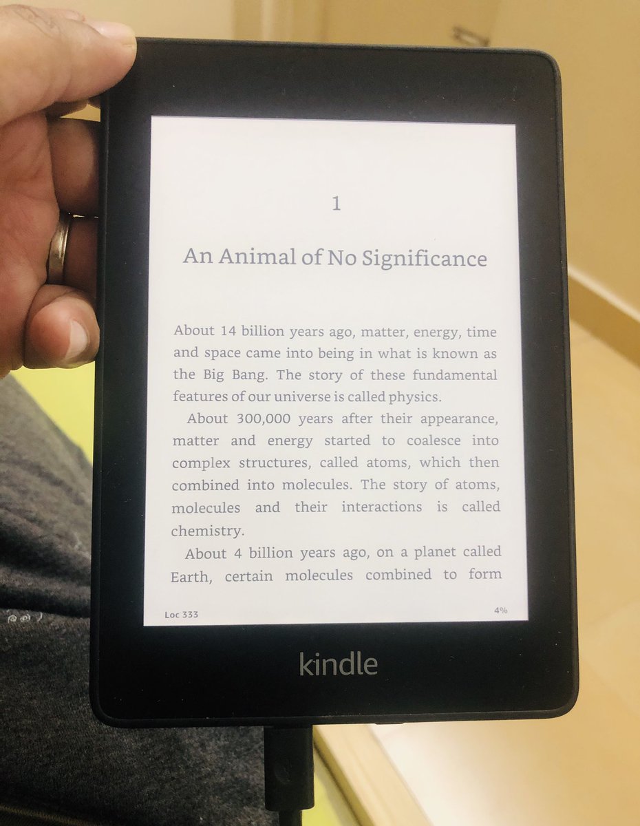 Finally moved to Kindle, away from the touch, feel and smell of paper. Lockdown sucked me in. 1st book on my device - Sapiens. Thanking my wife for the gift, took me over an year to unpack it! <a href="/harari_yuval/">Yuval Noah Harari</a> <a href="/KindleIndia/">Amazon Kindle India</a> #FlattenTheCurve #FightAgainstCOVID19