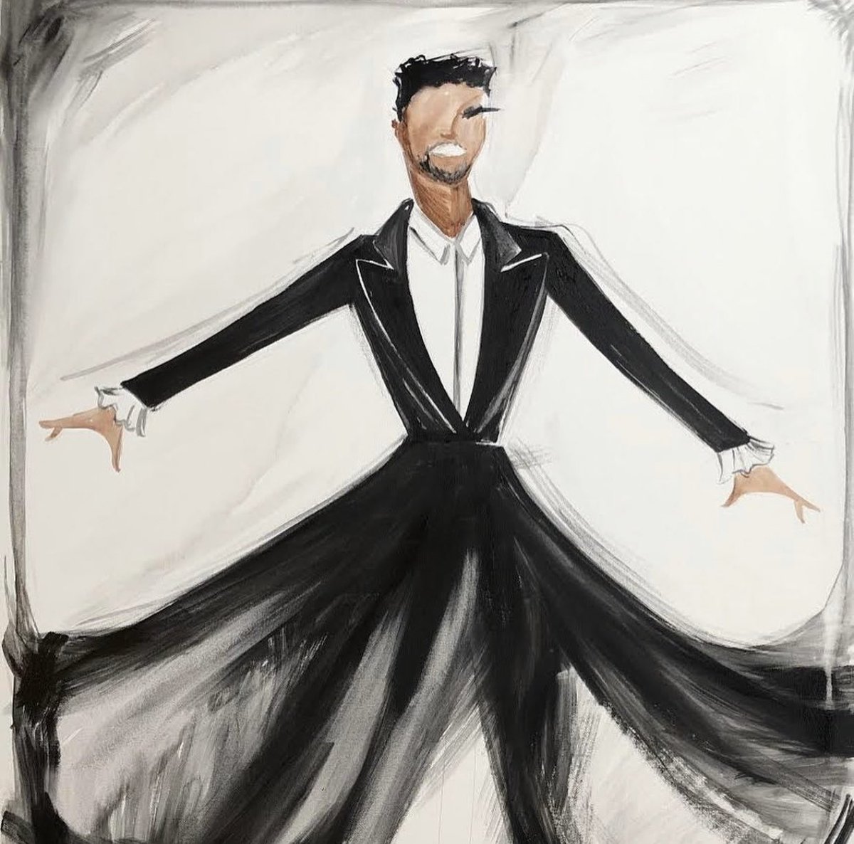 Our #MondayMuse ... <a href="/theebillyporter/">Billy Porter</a> 🖤
Custom Dresses &amp; Custom Paintings Available 💌 info@christiansiriano.com
#christiansiriano #BillyPorter