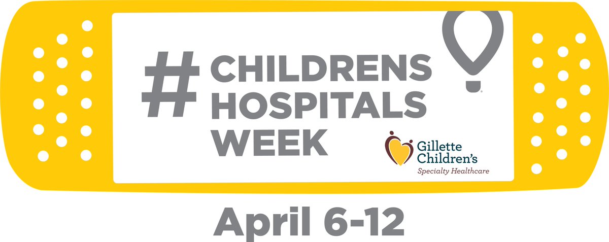 It is #ChildrensHospitalsWeek – and it has never been more important to show support for @CMNHospitals like Gillette that safeguard the health of our kids. Learn more and find out how to help at: gillette.mn/CHweek