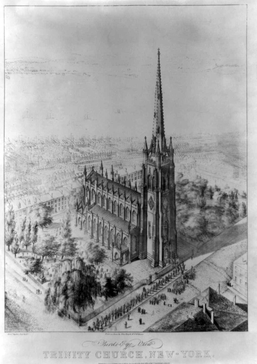 Angelica Hamilton wasn’t baptized as an infant like her brother. She was baptized at Trinity Church (below) in Manhattan at the age of 4. Her sponsors were her grandparents, father, and Eliza's older sister, who Angelica was named after, Angelica Schuyler Church.