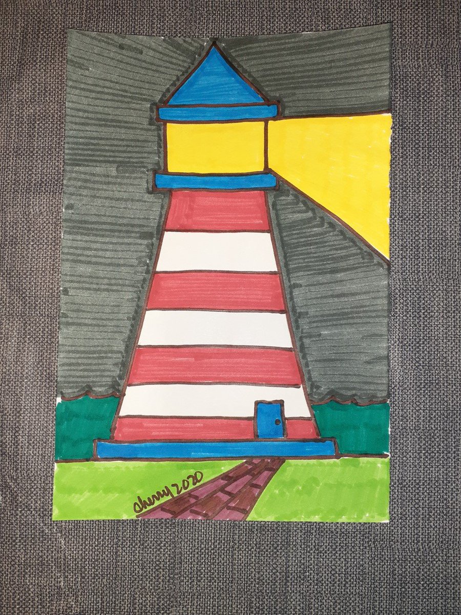 If you followed <a href="/matice_jenn/">Jenn Matice</a> from the Fitz science lab today, she taught you how to make a lighthouse.  Using simple shapes, you can also draw one. Let's see you BEAM! <a href="/DrLauraCherry/">Dr. Laura Cherry</a>  <a href="/Pmcherry126/">Pamela Cherry</a>  @kgudinas  <a href="/FF_Gifted/">Mrs. Haselton</a>  <a href="/FFES_PWCS/">FFES_FantasticFitzies</a> <a href="/tbmoore5/">Tonya Moore</a>