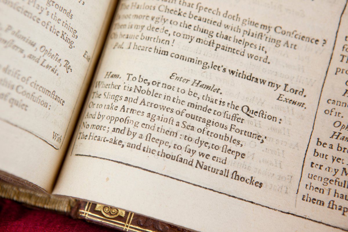 To be or not to be…One of the most famous lines in English drama. But in the first published text of  #Hamlet it was: 'To be, or not to be - ay, there's the point.’ Doesn’t quite have the same ring to it...