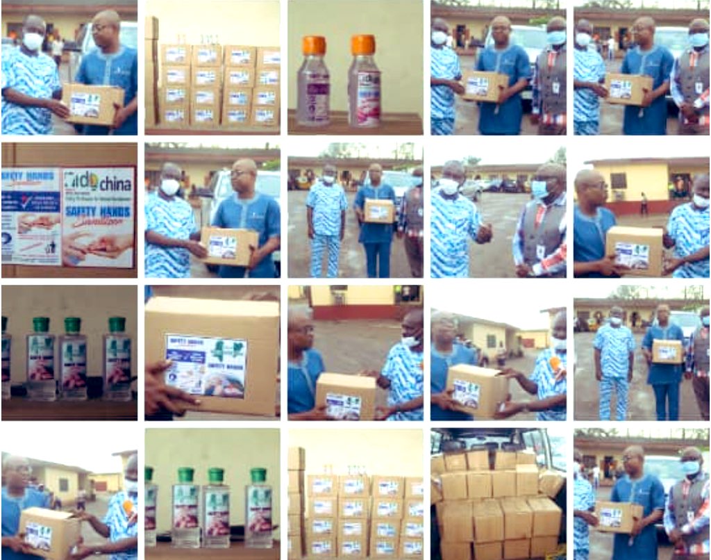 nidcom_gov's tweet photo. Today, NiDCOM presented thousands of hand sanitizers donated by Nigerians in Diaspora, China, as part of Diaspora support to the Lagos State Government.

In attendance were Permanent Secretary, Lagos State Ministry of Agriculture Dr. Olayiwole Onasanya, Prof. Akin Bamigboye. https://t.co/ou3SyCXLfq