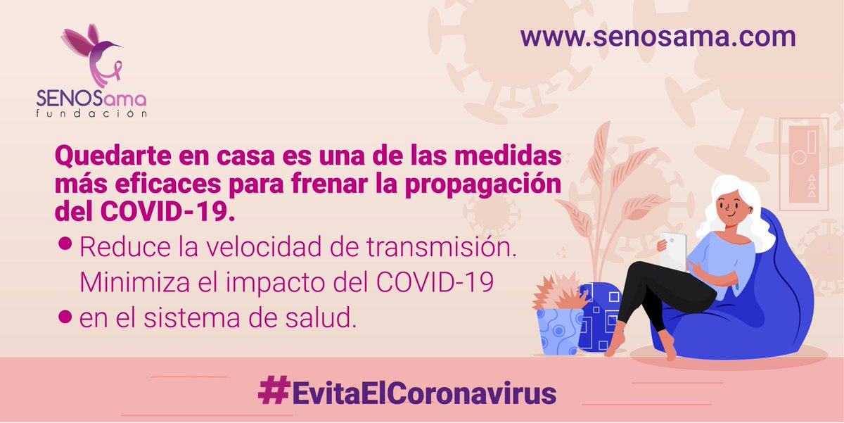 SENOSamaFund's tweet photo. Aislamiento preventivo - Para prevenir la propagación del COVID-19 es muy importante que los colombianos se tomen en serio las medidas de prevención. Evita el contacto físico y quédate en casa #EvitaElCoronavirus #YoMeQuedoEnCasa #FundacionSENOSama #HermanasRosa #Coronavirus https://t.co/jz1FK96AQy