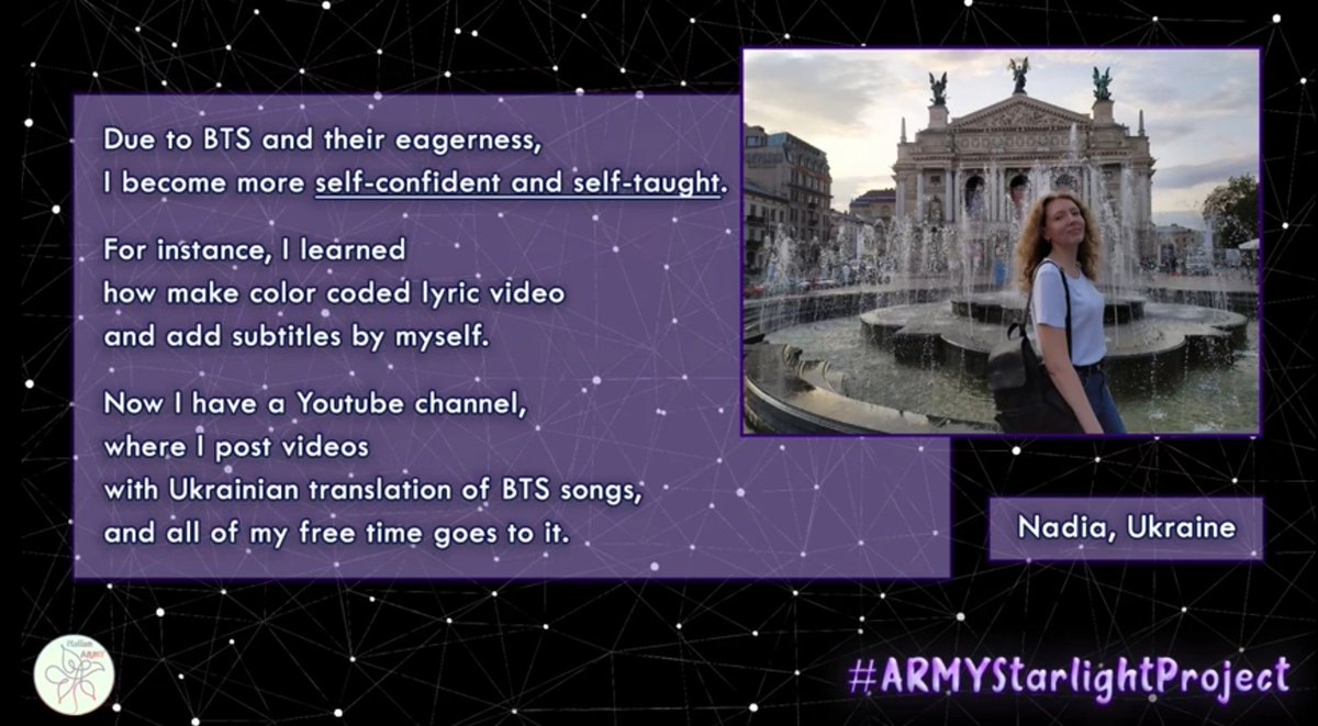 LHopppe's tweet photo. О. МІЙ. БОГ. ЦЕ Ж Я.
я подала заявку на участь в проєкті #ARMYStarlightProject ще в серпні торік, й ось, мамо, я в Інтернеті! 😱😂
@ItalianARMY_BTS, thank you so much for this project, you helped a lot of ARMYs to speak yourself 💜 https://t.co/V2l0QrvV4L