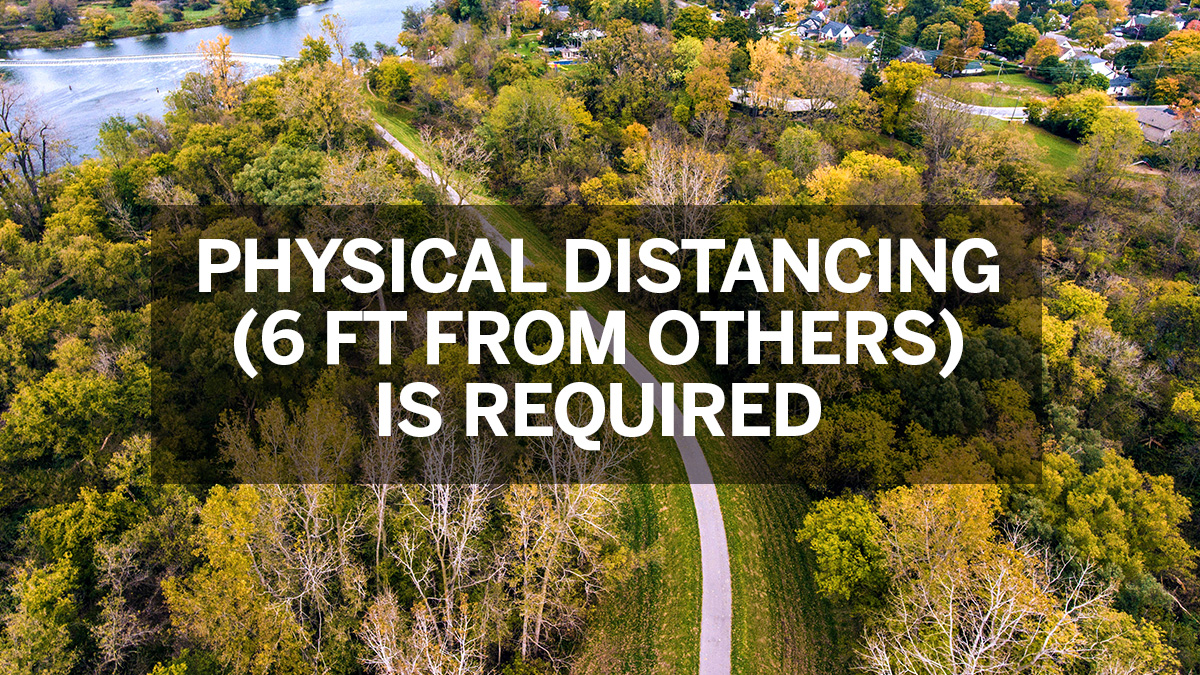 All trails within Brantford’s city limits remain open. All trail users MUST keep a physical distance of at least 2 metres (6 ft) from others. Leashed dogs and bicycles are permitted on City trails brantford.ca/Trails