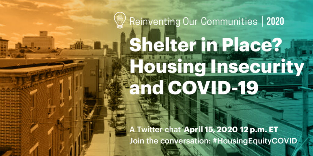 How is #COVID19 affecting housing-insecure people in the U.S.? How can we support low-income renters and homeowners? Join us, along with experts like @jenny_schuetz & @MyHomeMatters, for a #HousingEquityCOVID Twitter chat 4/15, 12 ET.