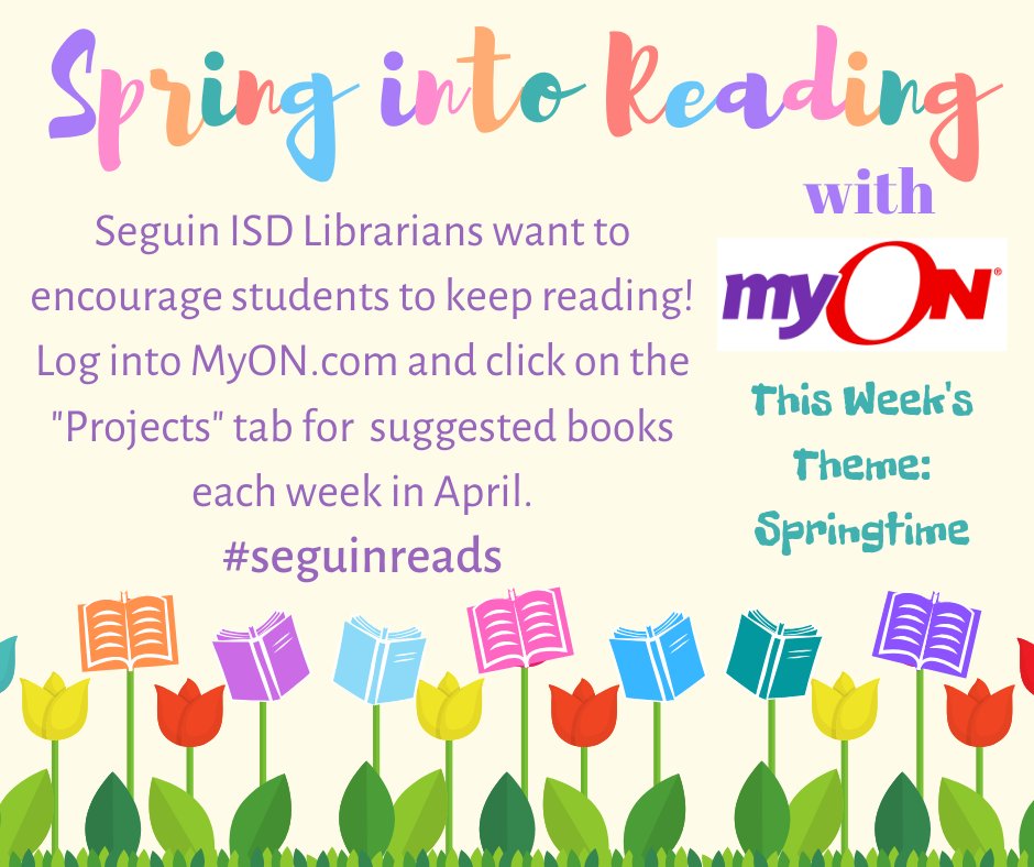 mfklibrary's tweet photo. Hey Toros - Don't forget to read! Access this week's suggested book list by clicking on "Projects" after you log in. Please share your pictures of reading and tag  @AJBriesemeister! @SeguinISD #seguinreads @MatsRead https://t.co/Vz8Q8p5EHf