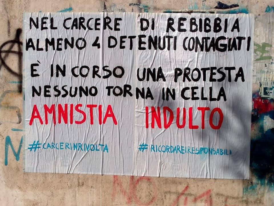 OresteScalzone's tweet photo. RICEVIAMO da Rete Evasioni:
" " Dal maschile di Rebibbia chiedono di far uscire la notizia di almeno 4 contagi... https://t.co/azbMXV9get