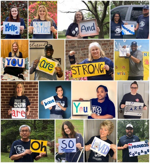 LCSDCougars's tweet photo. Hey Cougars!!  LCHS has a very important message for you!  
💙🐾💙
#Proud2BCougars #WeAreAllInThisTogether #WeMissYou https://t.co/hfOxJ1UQ0x
