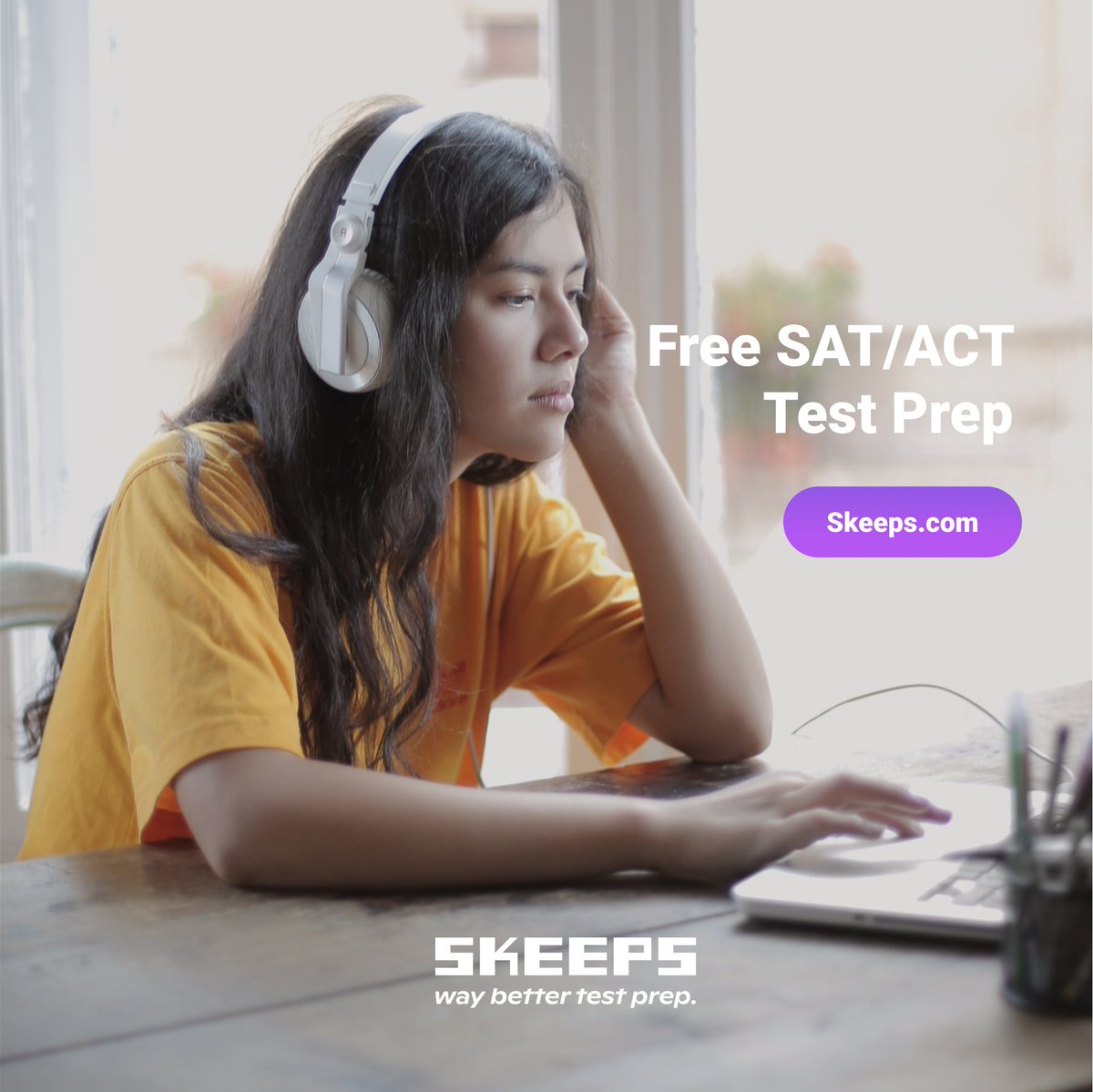 SkeepsLearning's tweet image. You have a better chance getting into your dream school with a higher #SAT/#ACT Score. Prep for the test for free now at Skeeps.com