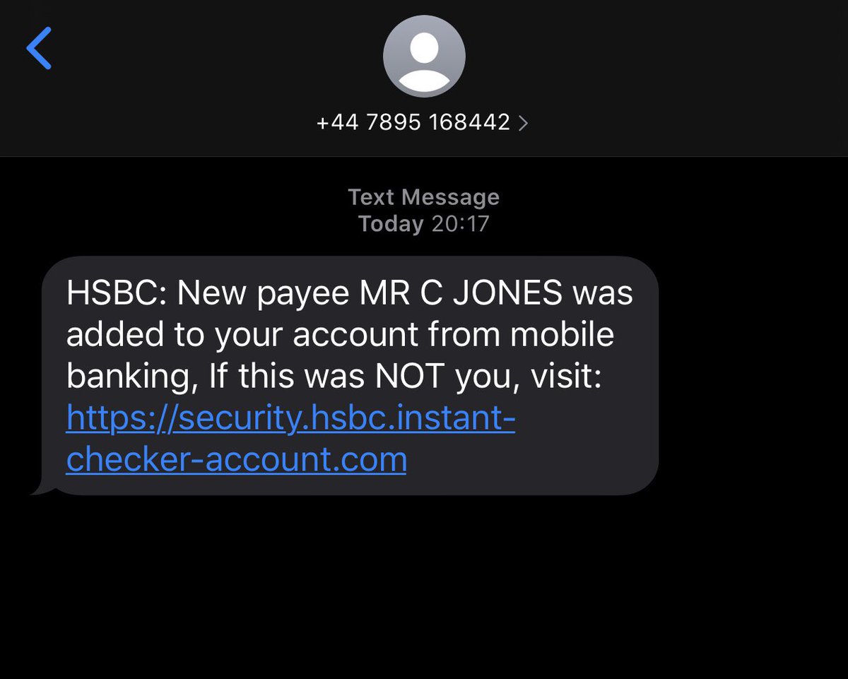 nmarina30's tweet photo. @HSBC_UK just received this on my mobile. You might want to add it to your list of scam texts as I am not a customer. https://t.co/tUPIpfFZp9