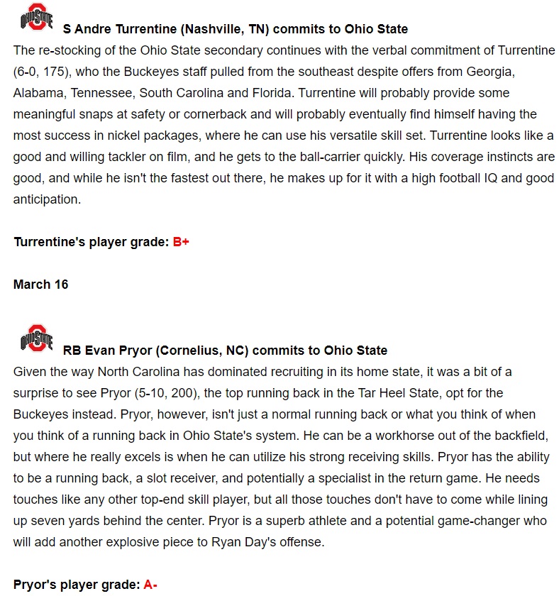 JBook_37's tweet photo. Walter Sports started doing scouting reports on players when they commit. Here are the latest Ohio State commits scouting reports. https://t.co/avyPk9mZwV