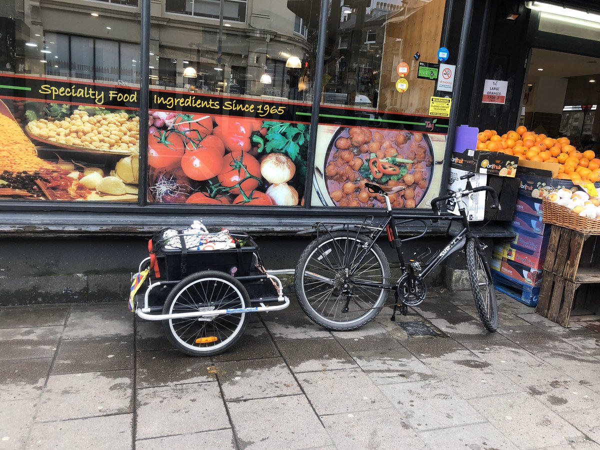 bonettpa's tweet photo. Cheer yourself up. Look at my #SurlyLHT and trailer outside #Taj in #Brighton. #Cycling keeps me sane in #CrazyTimes https://t.co/SBbnNhtZQ0