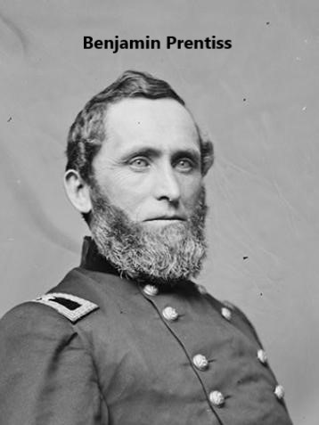 Concerned by increased Confederate activity near the Union camps at Pittsburg Landing, Colonel Everett Peabody had tried on the night of April 5th to convince his division commander, Brigadier General Benjamin Prentiss, that the army was in danger. 1/10