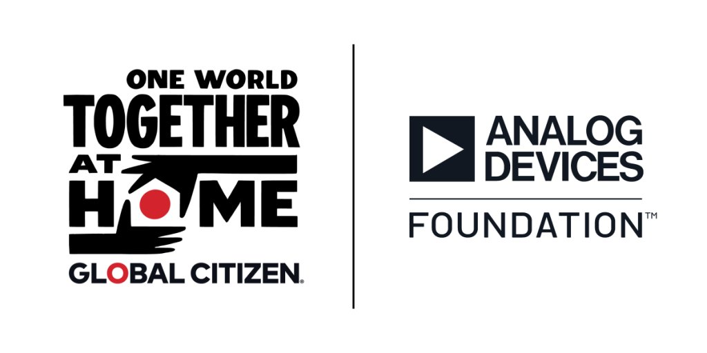 ADI_News's tweet photo. Analog Devices is proudly partnering with @glblctzn through the Analog Devices Foundation for One World: #TogetherAtHome — a night of music and action to celebrate the efforts of community health workers and support the @WHO in the fight to end #COVID19. https://t.co/p3iwhdMTdI https://t.co/vbT1pFT1wa