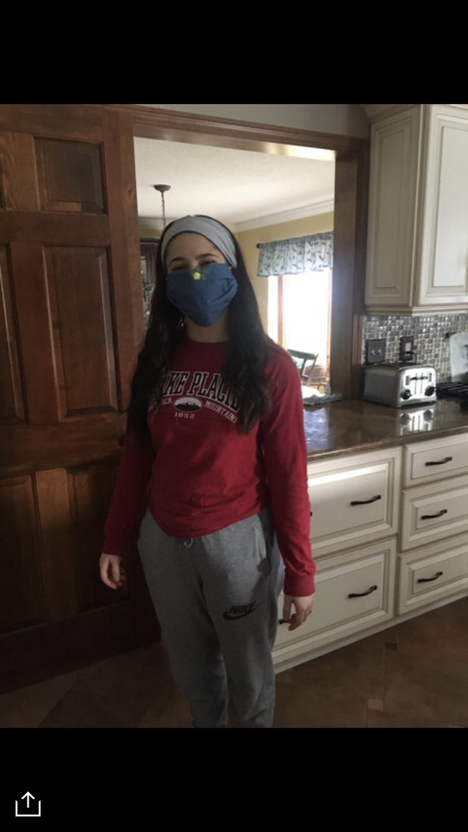LHSStudentUnion's tweet photo. DAY 22:
Student Union rep Serena Brown has been sewing masks at home and dropping them off at Joann Fabrics for them to be sent to nurses and doctors in the area where there is a shortage. Thank you Serena!!! #spread+ https://t.co/kP1yrKcrnA