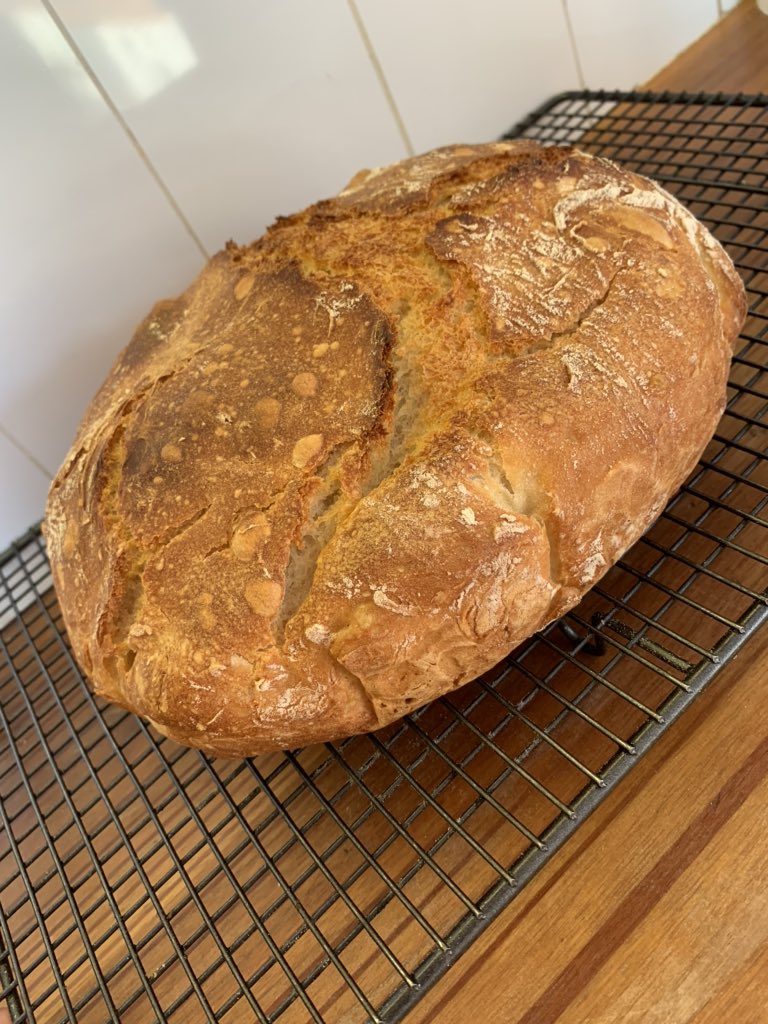 No kneading and no fuss. I’m about to have this with some of the Chicken, Chorizo & Chickpea casserole I made on Saturday - bliss. Or you could have it with one of the soups I put the recipes up for recently. Enjoy!