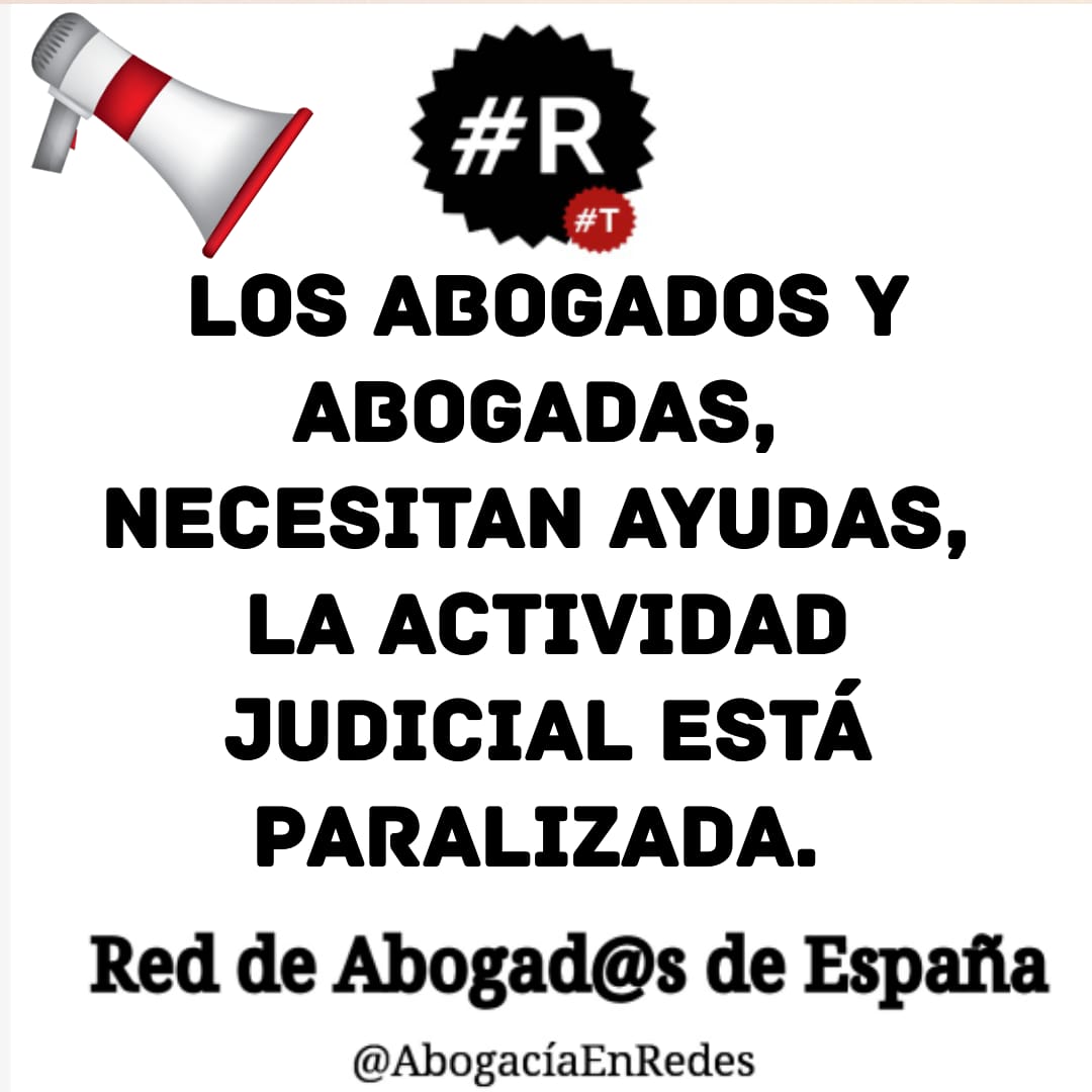 .<a href="/estherpalomera/">Esther Palomera</a> 
¿Nadie quedará atrás? 
Debe ser q para <a href="/justiciagob/">Ministerio de la Presidencia, Justicia y R. Cortes</a> y <a href="/sanchezcastejon/">Pedro Sánchez</a>
los abogados mutualistas,del Reta y asalariados d pequeños despachos q inevitablemente entrarán en concurso d acreedores,somos menos q nadie. 
Ver hastag q es TT ⬇️
#ElMinistroNosOlvida 
#R