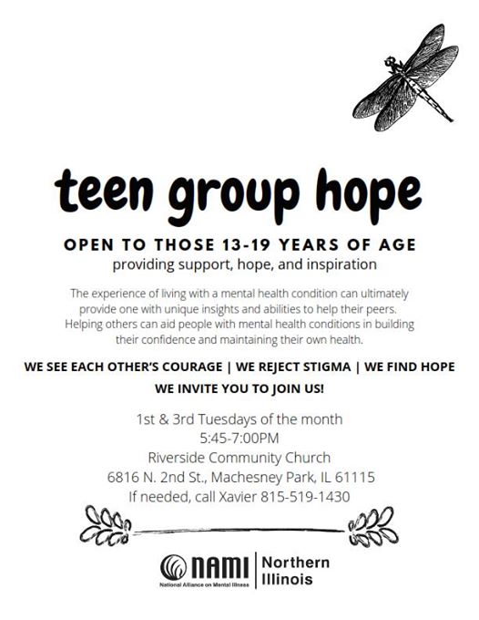 During this strange time, do you feel that you don't have someone to turn to/an outlet for support. Feeling depressed or anxious? Please email me for info to the virtual meeting, or you can contact the person on the flyer. I hope you are all staying physically + mentally healthy!