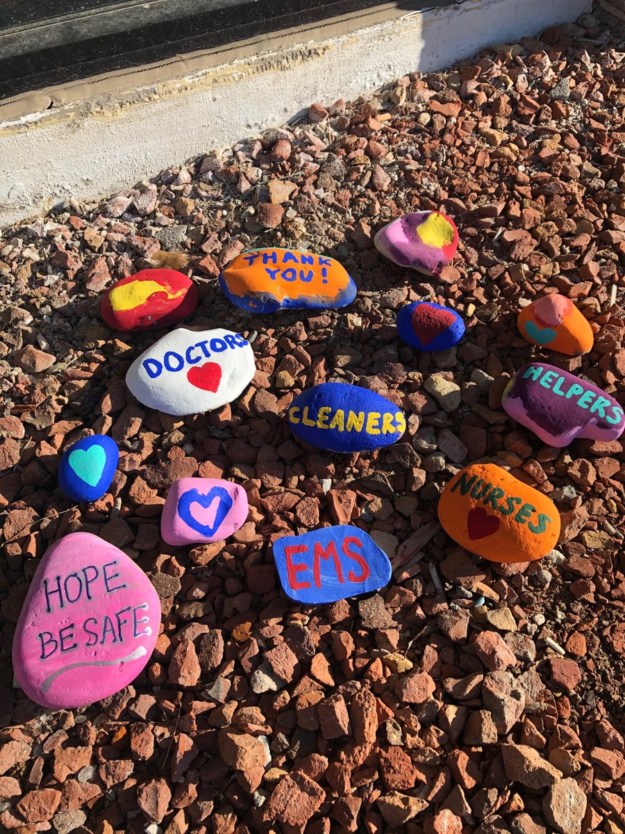 HaltonHlthcare's tweet photo. We are feeling the love today at #HaltonHealthcare! These beautiful hand-painted rocks were found outside of Georgetown Hospital. Thank you to the members of our community for creating such lovely artwork.  It does not go unnoticed. #CommunityStrong #MondayMotivation https://t.co/Sj5xn5CftU