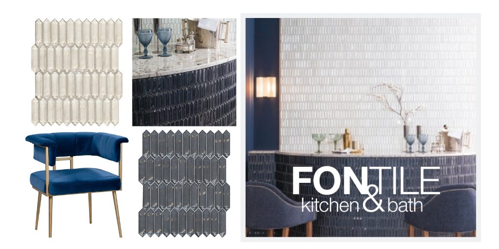 FontileBC's tweet photo. #MoodBoardMonday featuring one of our newest collections from L'Antic Colonial. A lovely textured glass mosaic with shimmery depth and geometric detail.
Pictured here: Crystal Cream and Crystal Navy
#FonTile #porcelanosagrupo #lanticcolonial https://t.co/cKOYXWbqm5