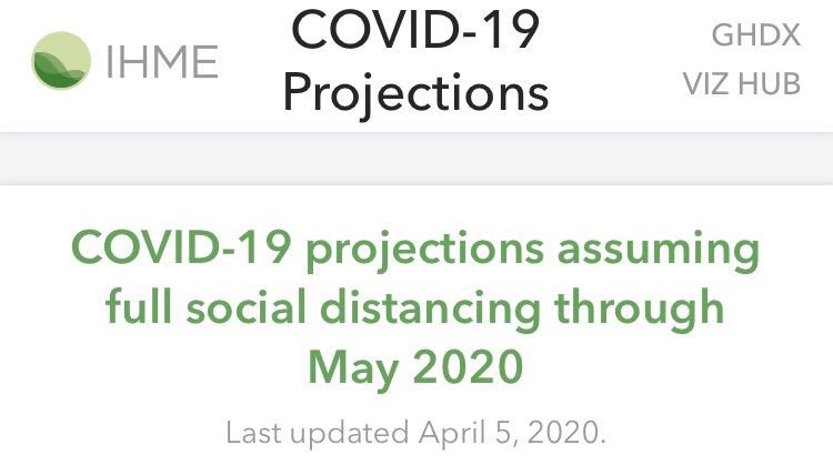 This is good news and reason for cautious optimism. But it is important to note this is just a model, a projection. This is not a guarantee. The model assumes maximum social distancing remains in place. (2/3)