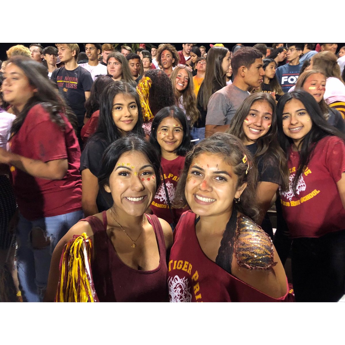 Lizbeth3spinoza's tweet photo. Nothing like bleeding Cardinal and Gold 🐯❤️💛 #TigerPrideWeek @LosBanosTigers https://t.co/qzN1LQGprf