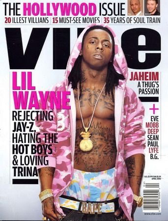 2002: Birdnan and Pusha T collaborate on “What Happened To That Boy” while Wayne appeared in the video. 2006: Wayne appears on VIBE cover wearing the iconic Bathing Ape hoodie which until then was associated with Clipse (Pusha T and No Malice) and their mentor Pharell.