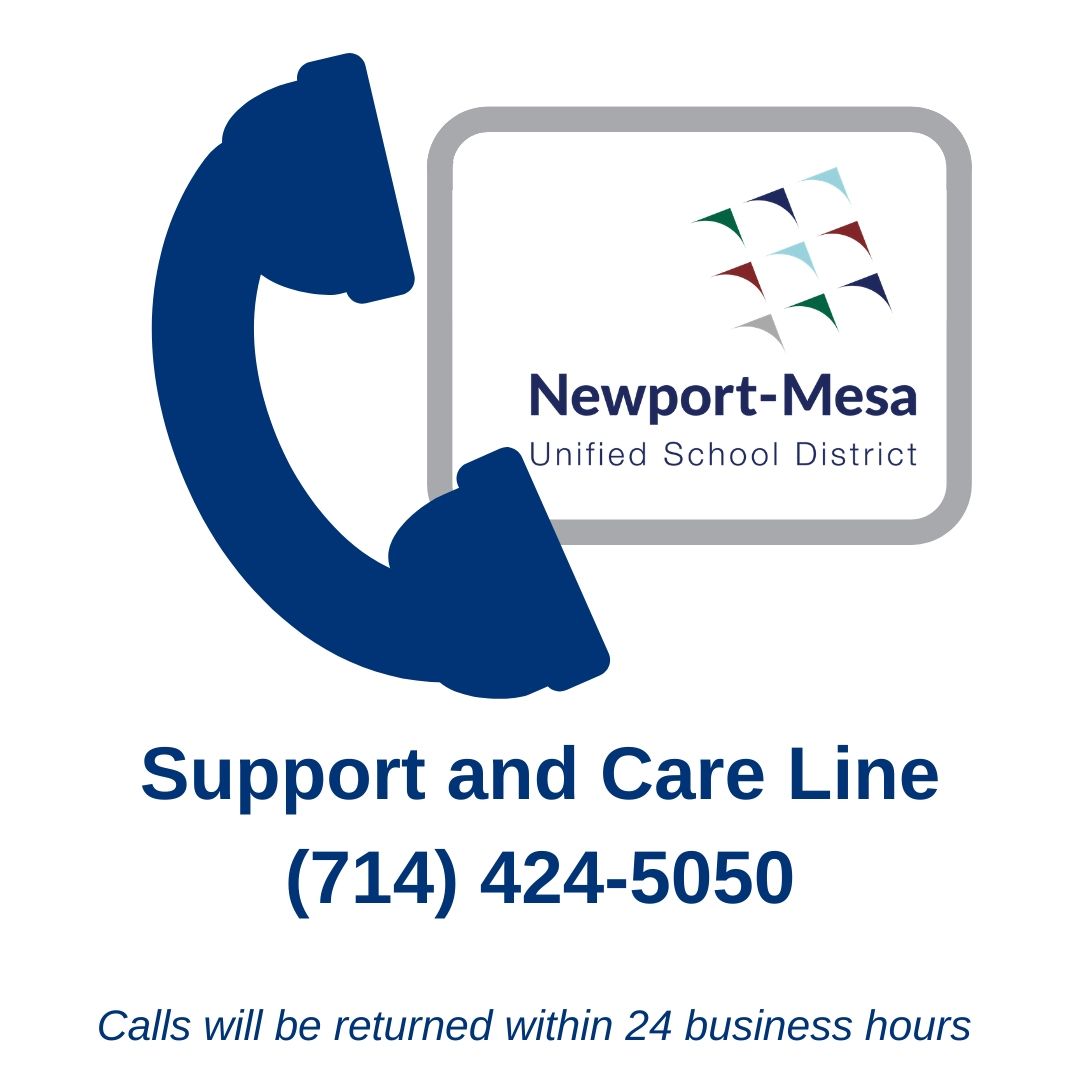 nmusd's tweet photo. #NMUSD has a student and family support line, 714-424-5050, to provide you with information and support while schools are physically closed. https://t.co/i03LJszsv0