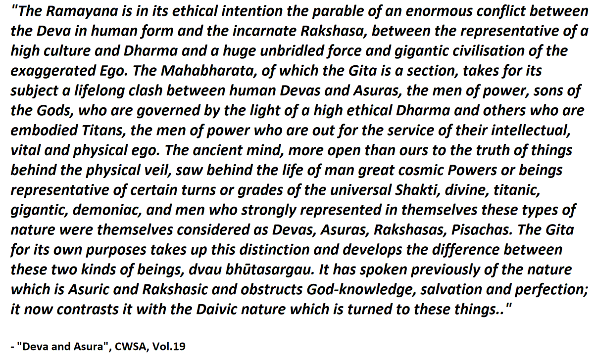 3.3) In the Great Epics - Ramayana & Mahabharata (from  #SriAurobindo's "Essays on the Gita")