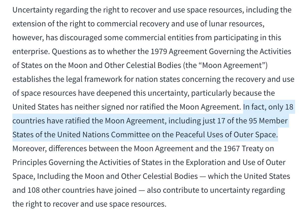 Pretty impressed to see  #COPUOS mentioned in a statement from the  @whitehouse  #SpaceLaw  #SpacePolicy