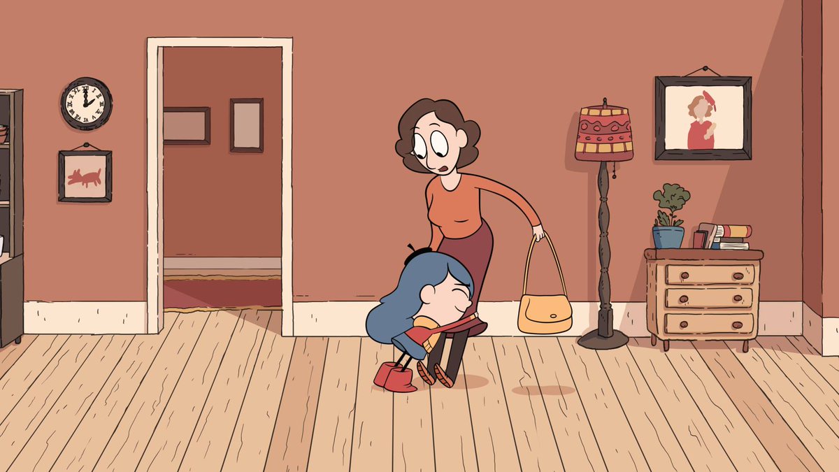 artofhilda's tweet photo. More stills from the 2016 animation test, featuring early designs for Alfur and Johanna. It's hard to determine what the structure or plot (if it had one) was, but given some of what's seen, it's likely that it adapted bits and pieces of the first three books. (1/2) https://t.co/JuzlplCS2c