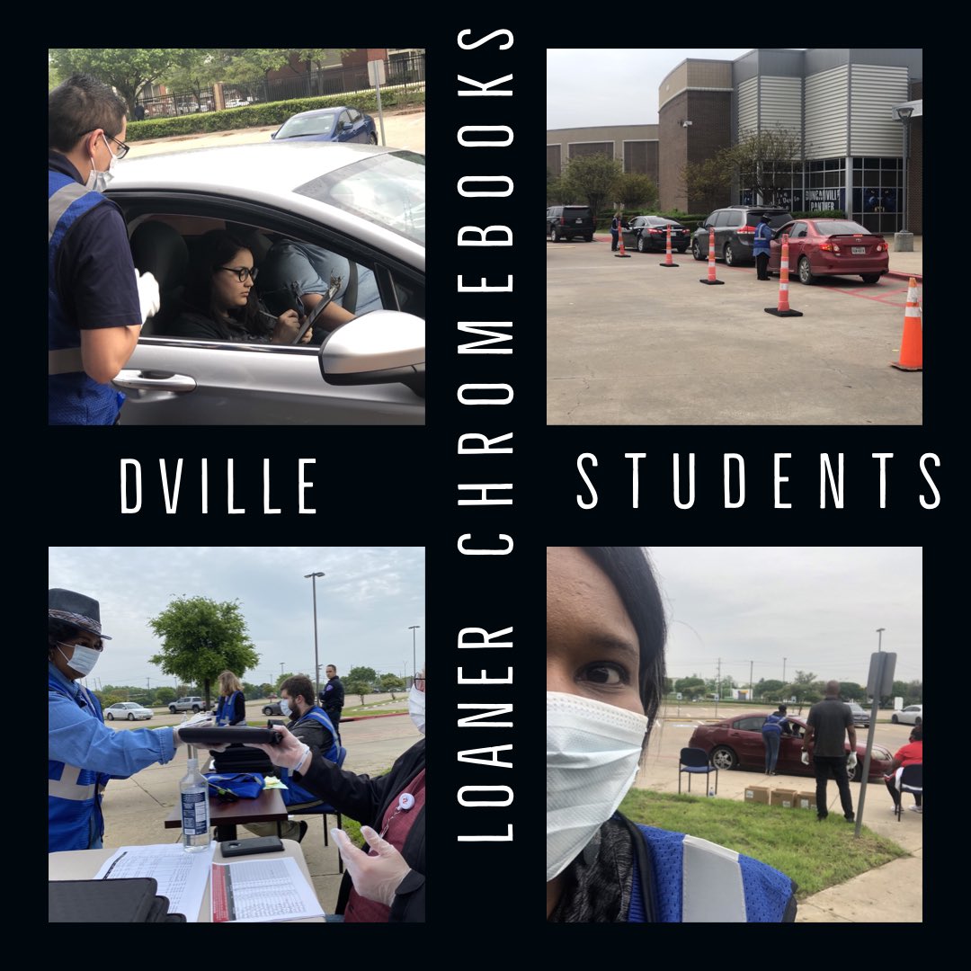 CShawntee's tweet photo. The first round of families came out today for loaner Chromebook devices. We are setting our students up for success! We will be deploying tomorrow too to approved students. Thanks Channel 8 for the @dvilletech story! #onlinelearning https://t.co/xgHJSTDD7q