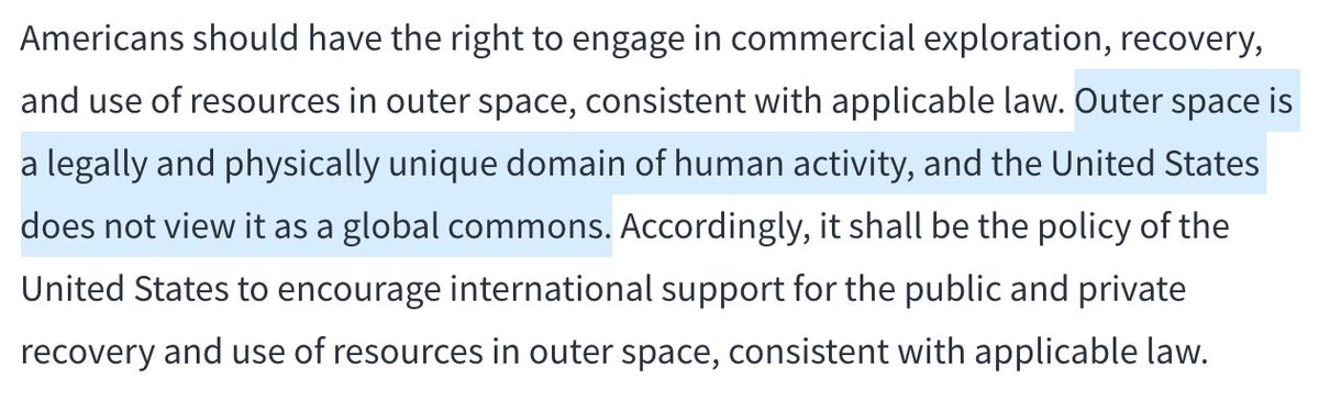 This is a point of contention amongst scholars. I believe that an economist might look at the uses of space & call them a 'commons' of some sort, but legally, outer space cannot be appropriated by any 1 state, or by all states working in synch. Is is, frankly, something different