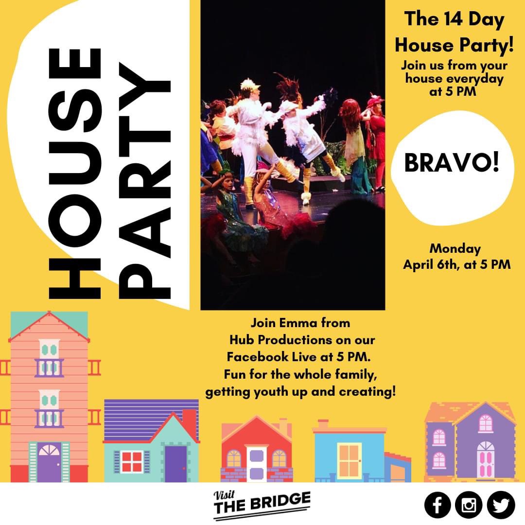 Looking for some family fun on this Monday afternoon? Log into Facebook and check out <a href="/visitthebridge/">Visit The Bridge</a> at 5pm to join us for some creative expression and to work some theatre into today’s at home learning and fun! @tldsbarts <a href="/TLDSB_TLAC/">TLAC</a> <a href="/TLDSB/">TLDSB</a> <a href="/townbracebridge/">Town of Bracebridge</a>