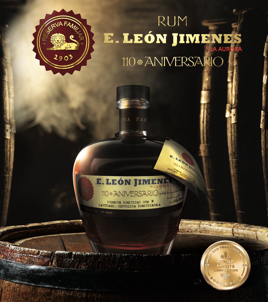 Our E. León Jimenes #rum has been awarded with the Double Gold Medal in the San Francisco World Spirits Competition. 🏅🏅 #LaAuroraCigars #cigaraficionado #cigarlover #DominicanDefined #sotl #botl #cigarsmoker