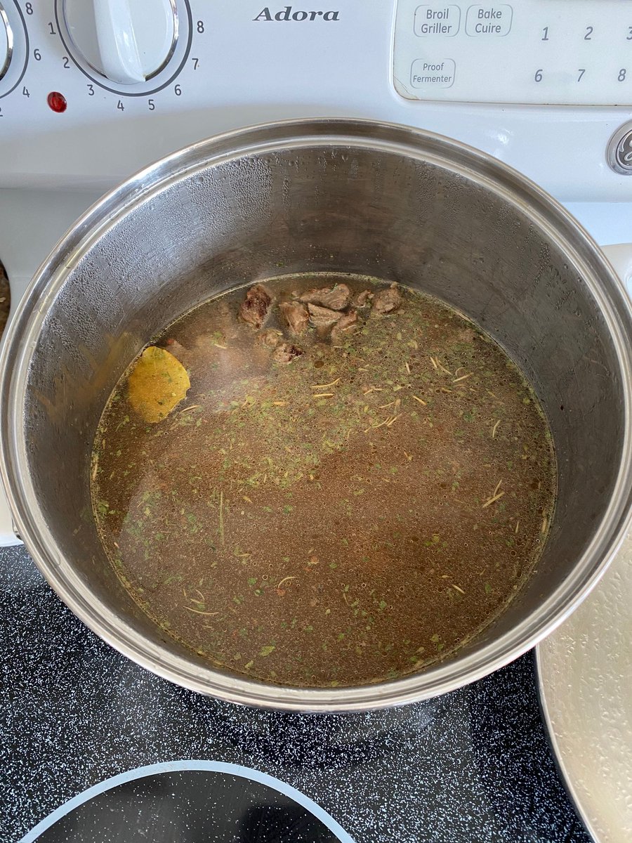 In the beginning... you need fine herbs and spices for your @LoveCDNbeef stew, rosemary, a bay leaf, oregano, parsley... and of course seared pieces of a blade roast... in 2 low &amp; slow hours I'll be adding veggies