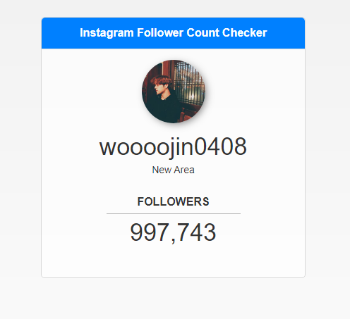 200407 - 05:00 KST*we're one day away from woojin day and he's so close to 1M 