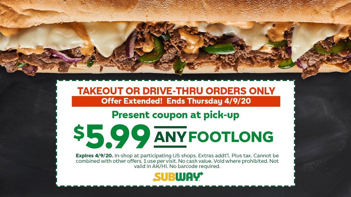 I discovered a forgotten Subway code for a footlong discount