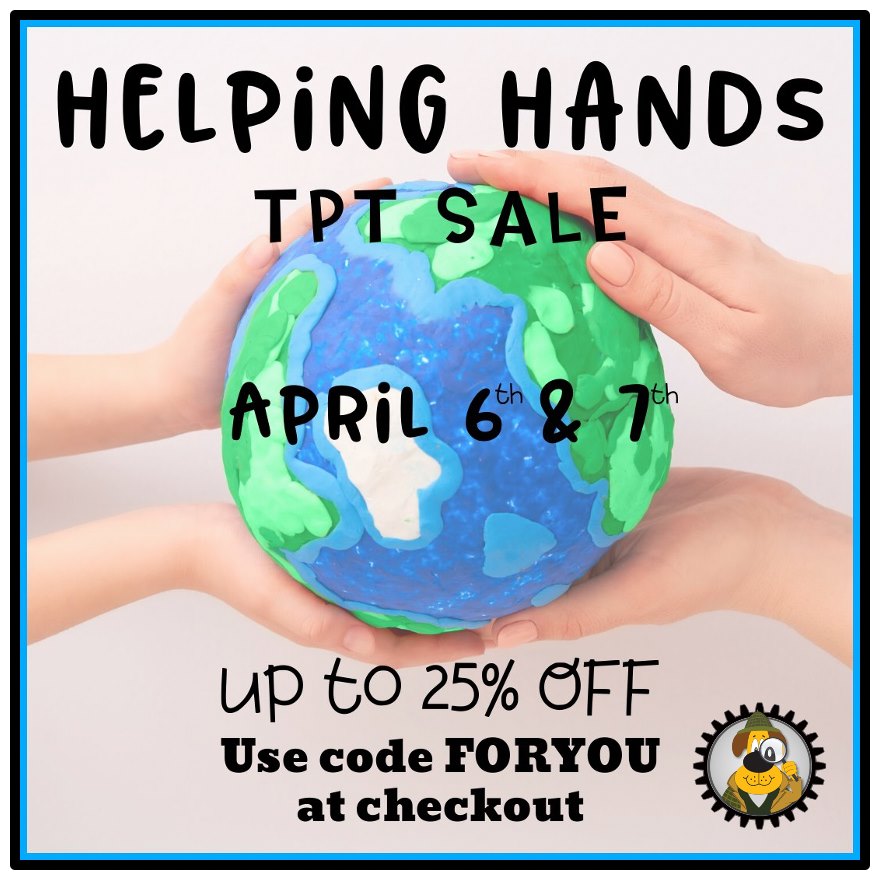 clue_resources's tweet photo. We want to help teachers as they create a new classroom world for their families. Therefore our entire store will be on sale for 25% off today and Tuesday. This includes all the bundles. Please use the code FORYOU to receive the discount. https://t.co/yyZmO2yTwz https://t.co/XyRXoR20AC