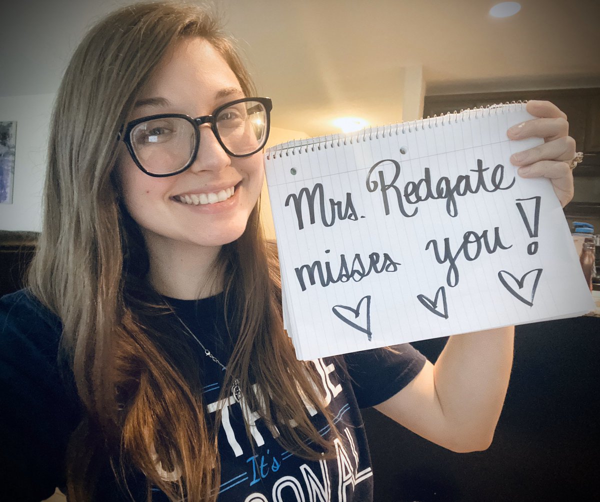 mrs_redgate's tweet image. Posted this in Google Classroom today  to remind my students that I miss them dearly! ♥️ #VirtualSpiritMonth #JordanMSLegends #FlyingVees #DistanceLearning