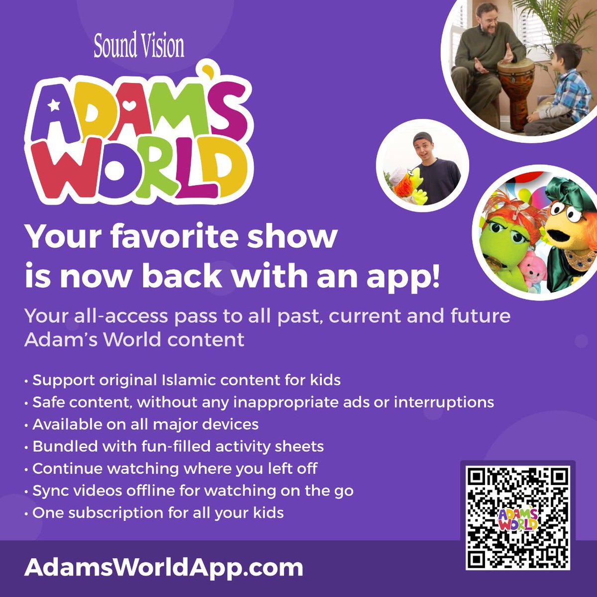 fzkhann's tweet photo. #AdamsWorldApp officially launches today! Please download this wonderful resource for kids especially during #COVID19 #AdamsWorld #SoundVision https://t.co/YnfZDY4qGN https://t.co/CMNrt9Iq3X