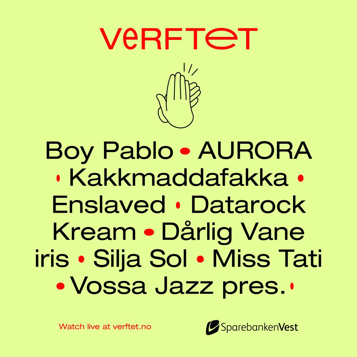 frecuenciaindi's tweet photo. #TISEnCasa: Por acá les dejamos otro festival más en línea con sus mejores proyectos desde Noruega, se trata de #Verftet y hoy @Datarock tuvo su participación, entren aquí para ver los demás actos: https://t.co/klGz7LAEEH 🇳🇴
#QuedateEnCasa https://t.co/tAyaC2CKj7