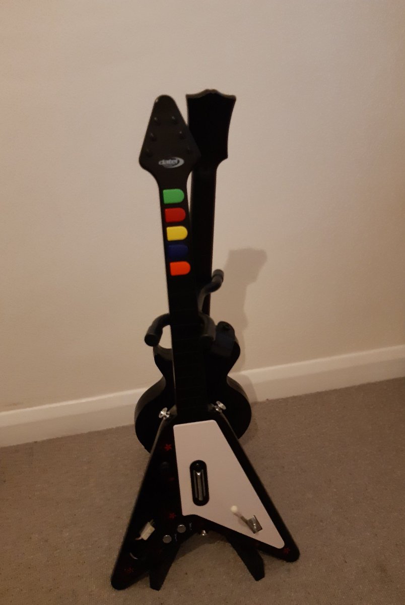 LPGSCompSci's tweet photo. Pretty much fluent in Wookie now. Next on the lockdown list was to learn an instrument. I have chosen Guitar ... Hero. Classic. So far can't handle anything past the easy level. Hats off to anyone that can. #lockdowneffect #guitarist #Nintendo #Wii #videogames #coronaconnectEd500 https://t.co/Gxv7uD0ASl