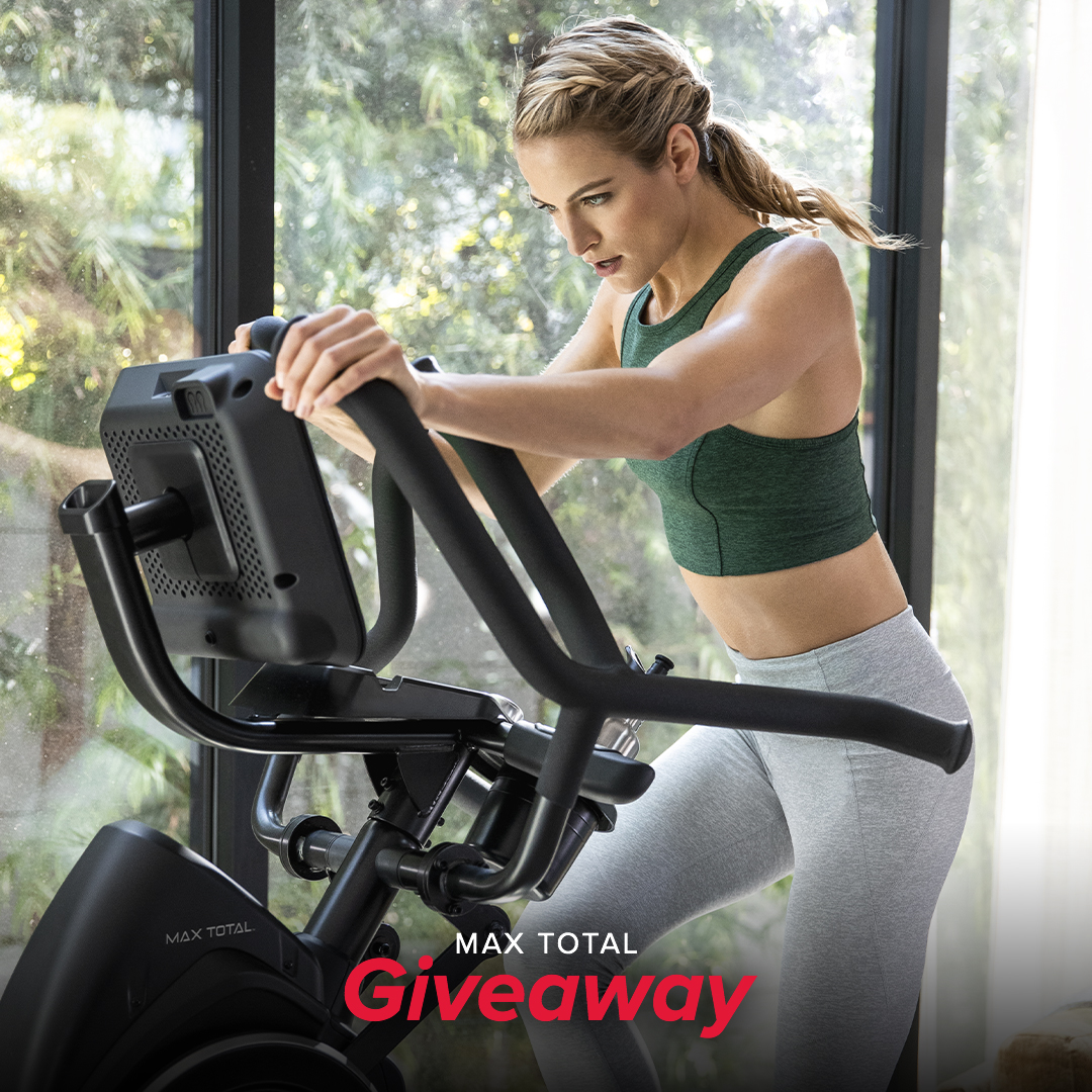 Bowflex's tweet photo. Staying focused on goals through these challenging times isn’t easy. We want to help. That’s why we’re giving away 30 Max Total machines over the next 30 days to help keep you healthy from home. Enter now at https://t.co/ru0UEWRYnP #Giveaway #Sweepstakes #MaxTrainer #EnterToWin https://t.co/aBEIhWNxWF
